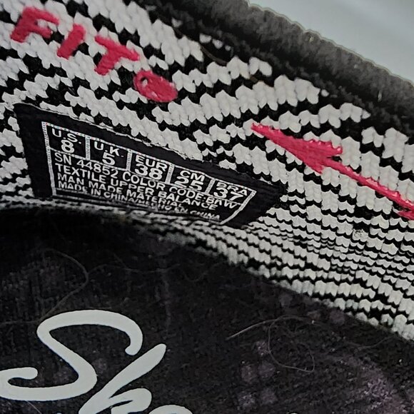 Skechers Cleo "Huntington" Black & White Print Knit Flats Women's Size 8 - Picture 4 of 5